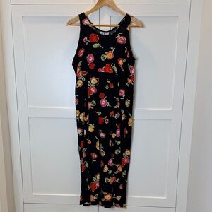 R&K Original Floral Sleeveless Maxi Dress Medium Petite